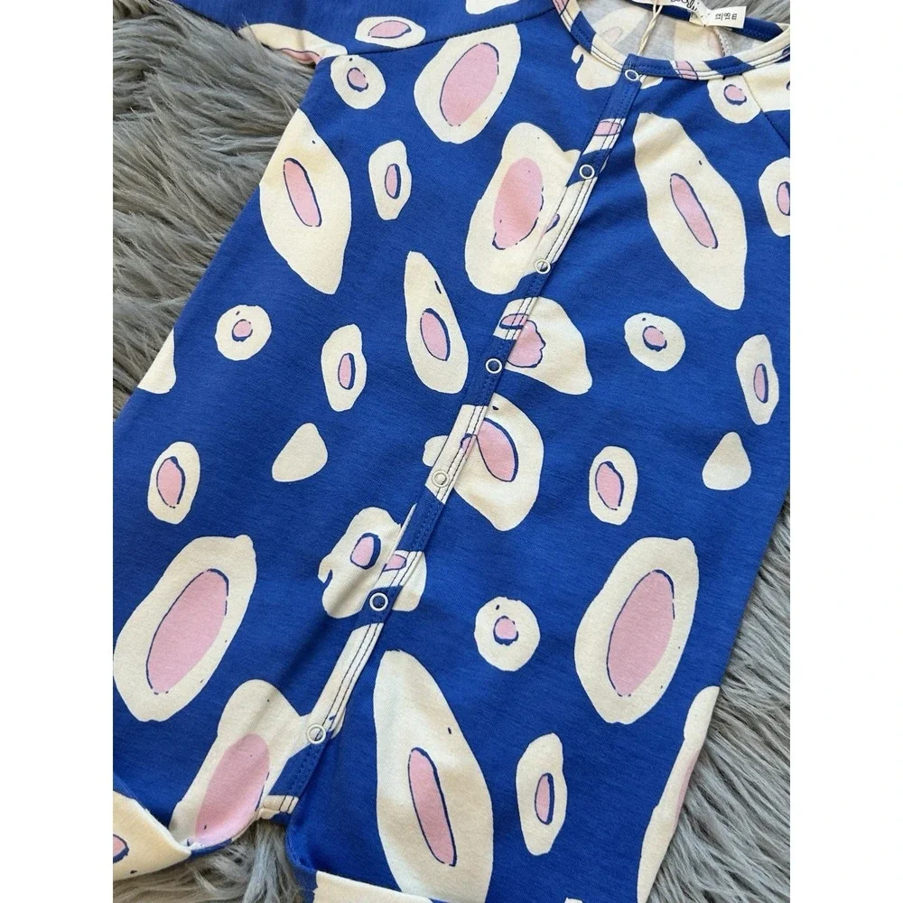 Noé & Zoë Blue Playsuit With Space‎ Egg Design Size 12-18 Month NWT